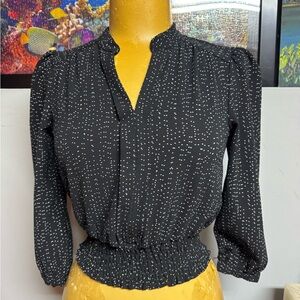 Monteau Black and White Dotted Blouse